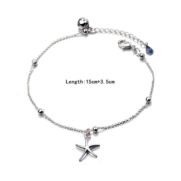 NEW 925 Sterling Silver Simple Starfish Bracelet - Picture 7 of 7